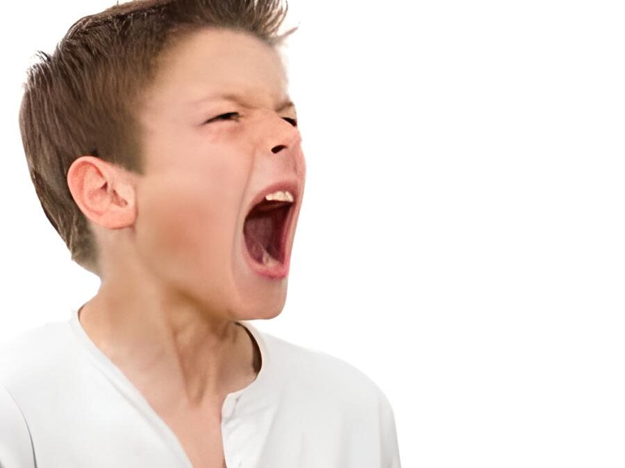 I disturbi della voce nel bambino sono molto diffusi. Nella foto, un bambino nell'atto di urlare.